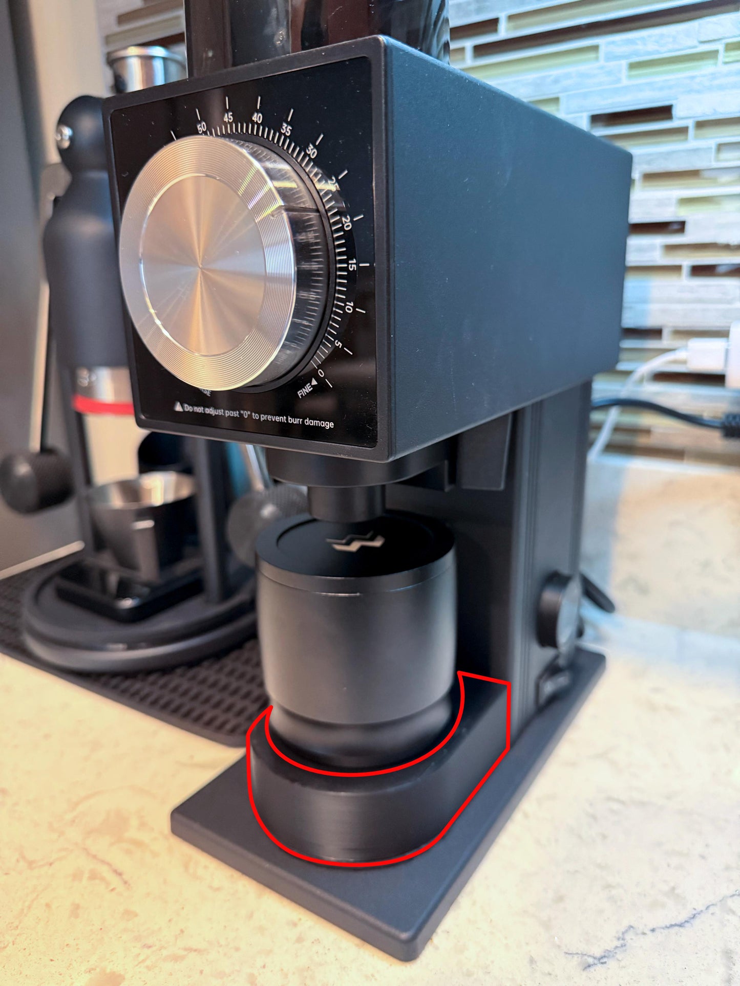 Blind Shaker Riser for Grinder - 3cm tall 9cm wide Turin grinder